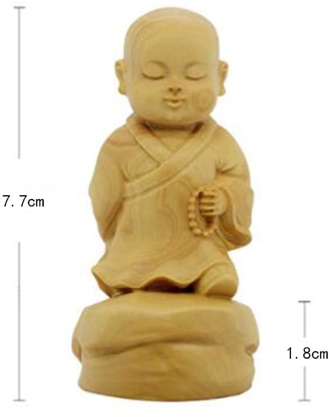 Amazon.co.jp: 仏像、小さな僧侶の像、小さな僧侶の木彫りの仏陀のミニ